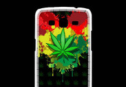 Coque Samsung Galaxy Grand2 Feuille de cannabis et cœur Rasta
