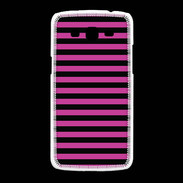 Coque Samsung Galaxy Grand2 rayures noires et roses