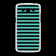 Coque Samsung Galaxy Grand2 rayures noires et bleues