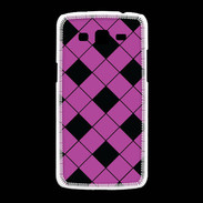 Coque Samsung Galaxy Grand2 losange noir & rose