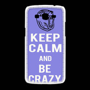Coque Samsung Galaxy Grand2 Keep calm Be Crazy Bleu