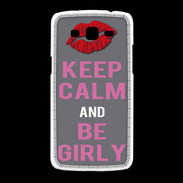 Coque Samsung Galaxy Grand2 Keep Calm Girl Gris