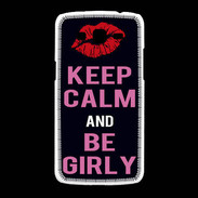 Coque Samsung Galaxy Grand2 Keep Calm Girly Noir
