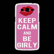 Coque Samsung Galaxy Grand2 Keep Calm Girly Rose