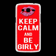 Coque Samsung Galaxy Grand2 Keep calm Girly Rouge