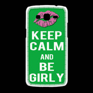 Coque Samsung Galaxy Grand2 Keep Calm Girly Vert