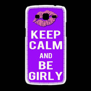 Coque Samsung Galaxy Grand2 Keep Calm Girly Violet