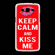 Coque Samsung Galaxy Grand2 Keep Calm Kiss me Rouge