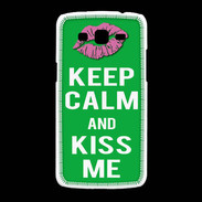 Coque Samsung Galaxy Grand2 Keep Calm Kiss me Vert