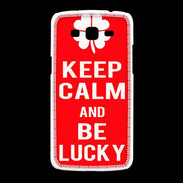 Coque Samsung Galaxy Grand2 Keep Calm Be Lucky Rouge