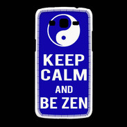 Coque Samsung Galaxy Grand2 Keep Calm Be Zen Bleu