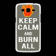 Coque Samsung Galaxy Grand2 Keep Calm Burn Gris