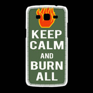 Coque Samsung Galaxy Grand2 Keep Calm Burn Kaki