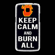 Coque Samsung Galaxy Grand2 Keep Calm Burn Noir