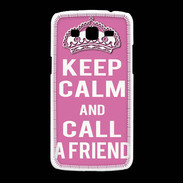 Coque Samsung Galaxy Grand2 Keep Calm Call Rose