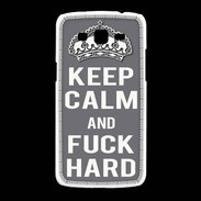 Coque Samsung Galaxy Grand2 Keep calm Fuck hard Gris