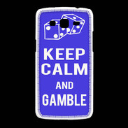 Coque Samsung Galaxy Grand2 Keep Calm Gamble Bleu