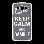 Coque Samsung Galaxy Grand2 Keep Calm Gamble Gris