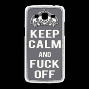 Coque Samsung Galaxy Grand2 Keep Calm Fuck Off Gris