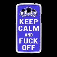 Coque Samsung Galaxy Grand2 Keep Calm Fuck off bleu
