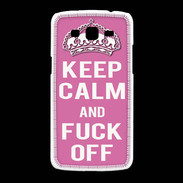 Coque Samsung Galaxy Grand2 Keep Calm Fuck Off Rose