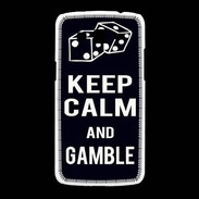 Coque Samsung Galaxy Grand2 Keep Calm Gamble Noir