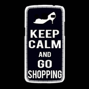Coque Samsung Galaxy Grand2 Keep Calm Go Shopping Noir