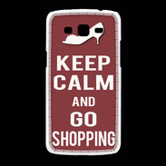 Coque Samsung Galaxy Grand2 Keep Calm Go Shopping Brique