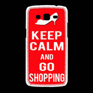 Coque Samsung Galaxy Grand2 Keep Calm Go Shopping Rouge