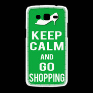 Coque Samsung Galaxy Grand2 Keep Calm Go Shopping Vert