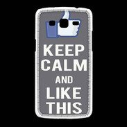 Coque Samsung Galaxy Grand2 Keep Calm Like This Gris