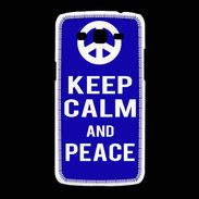 Coque Samsung Galaxy Grand2 Keep Calm Peace Bleu
