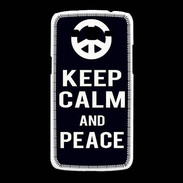 Coque Samsung Galaxy Grand2 Keep Calm Peace Noir