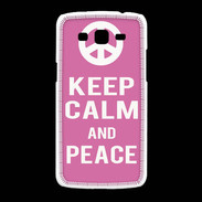 Coque Samsung Galaxy Grand2 Keep Calm Peace Rose