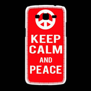 Coque Samsung Galaxy Grand2 Keep Calm Peace Rouge