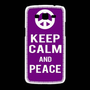 Coque Samsung Galaxy Grand2 Keep Calm Peace Violet