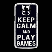 Coque Samsung Galaxy Grand2 Keep Calm Play games Noir