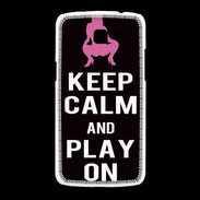 Coque Samsung Galaxy Grand2 Keep Calm Play on Noir