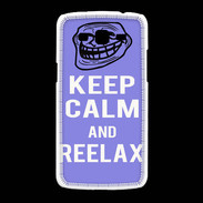 Coque Samsung Galaxy Grand2 Keep Calm Reelax Bleu