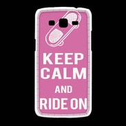 Coque Samsung Galaxy Grand2 Keep Calm Ride on Rose