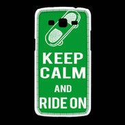 Coque Samsung Galaxy Grand2 Keep Calm Ride on Vert