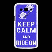 Coque Samsung Galaxy Grand2 Keep Calm Ride on Bleu