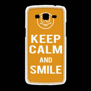 Coque Samsung Galaxy Grand2 Keep Calm Smile Orange