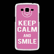 Coque Samsung Galaxy Grand2 Keep Calm Smile Rose