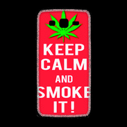 Coque Samsung Galaxy Grand2 Keep Calm Smoke Rouge