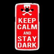 Coque Samsung Galaxy Grand2 Keep Calm Stay dark Rouge