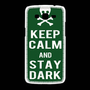 Coque Samsung Galaxy Grand2 Keep Calm Stay dark Vert