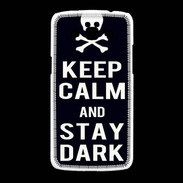 Coque Samsung Galaxy Grand2 Keep Calm Stay dark Noir