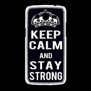 Coque Samsung Galaxy Grand2 Keep Calm Stay strong Noir