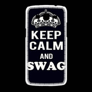 Coque Samsung Galaxy Grand2 Keep Calm Swag Noir